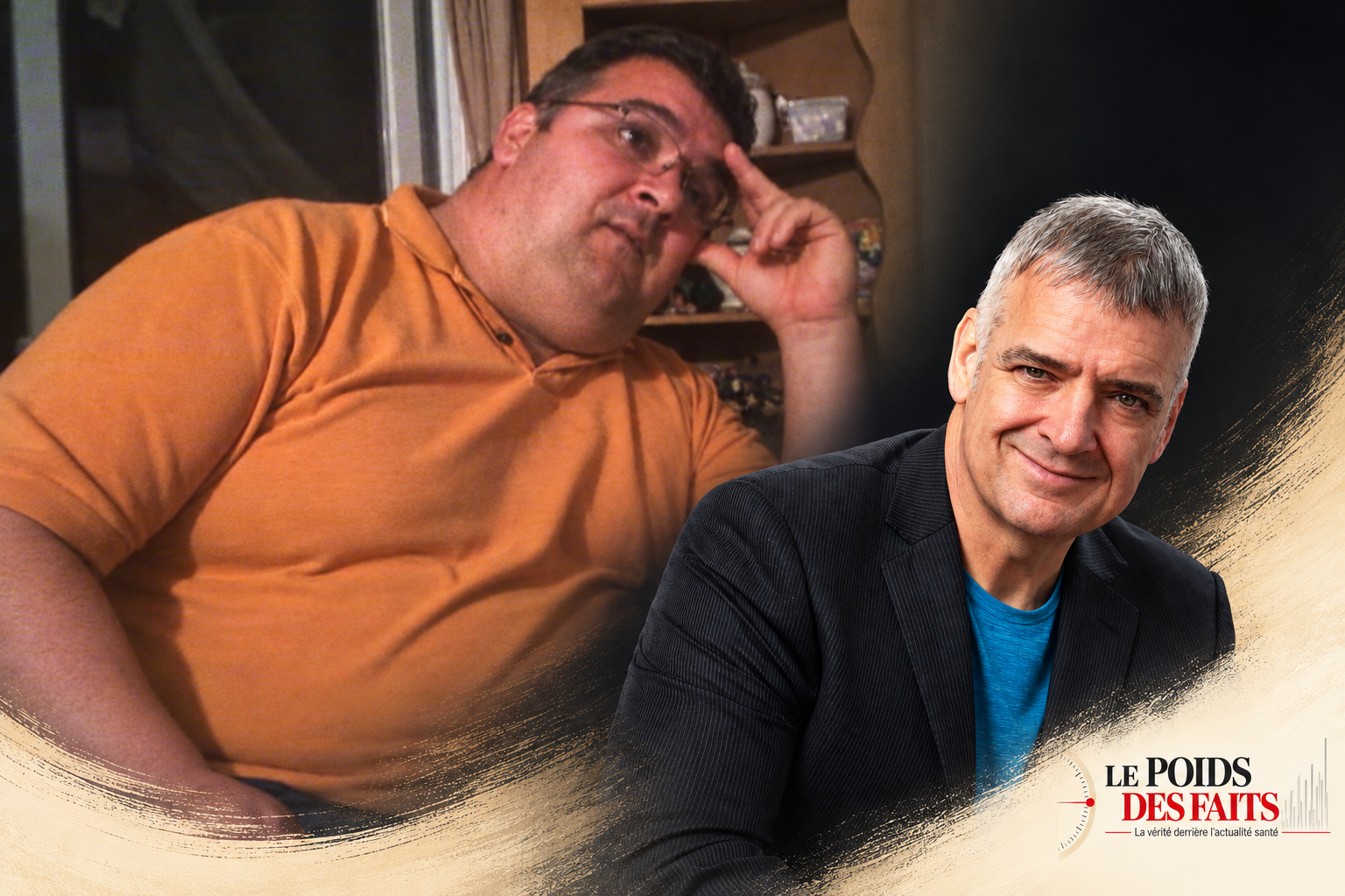 Jacques Aubin avant et après sa transformation